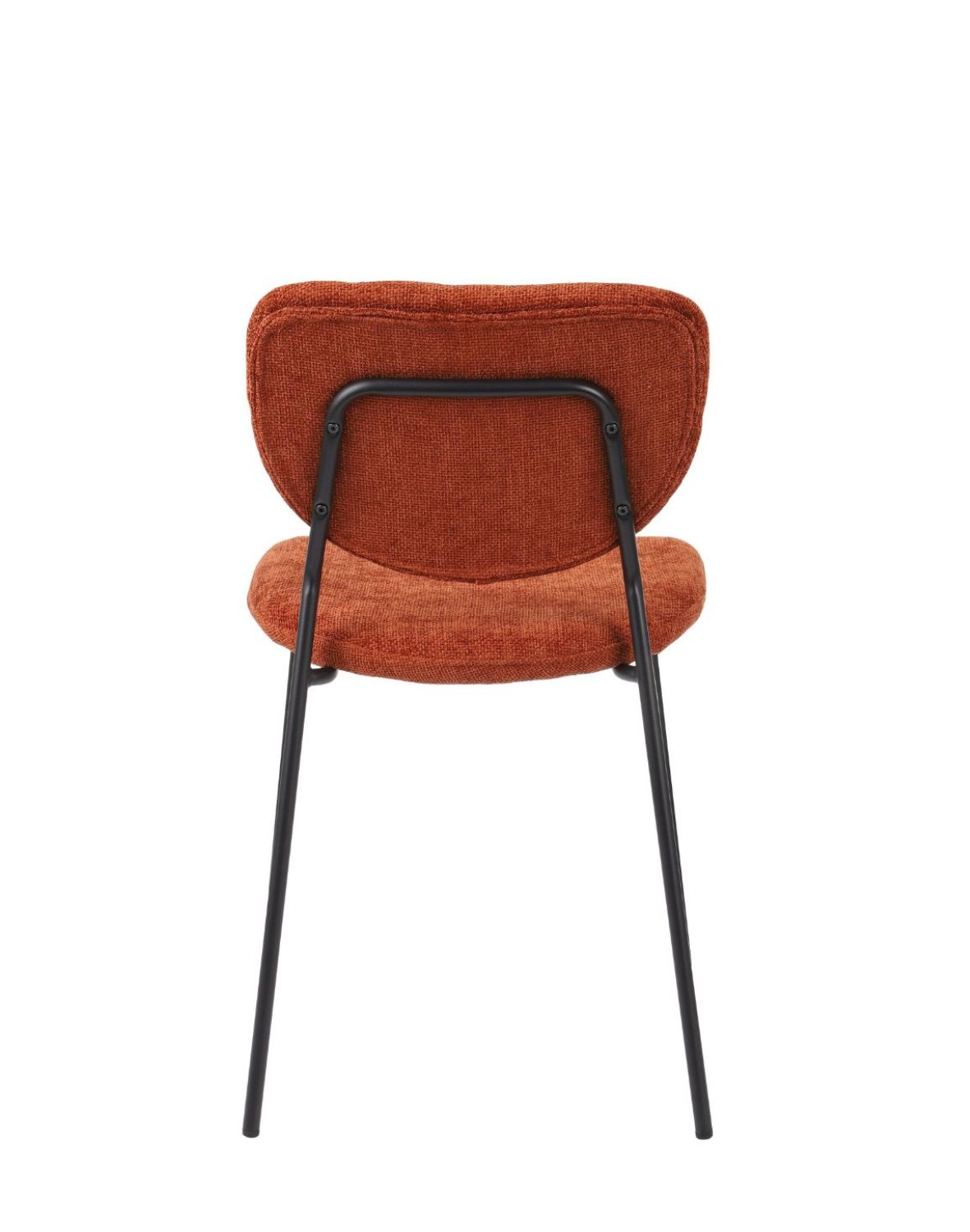 krzesło do jadalni yogi, nowoczesne, tapicerowane, rude