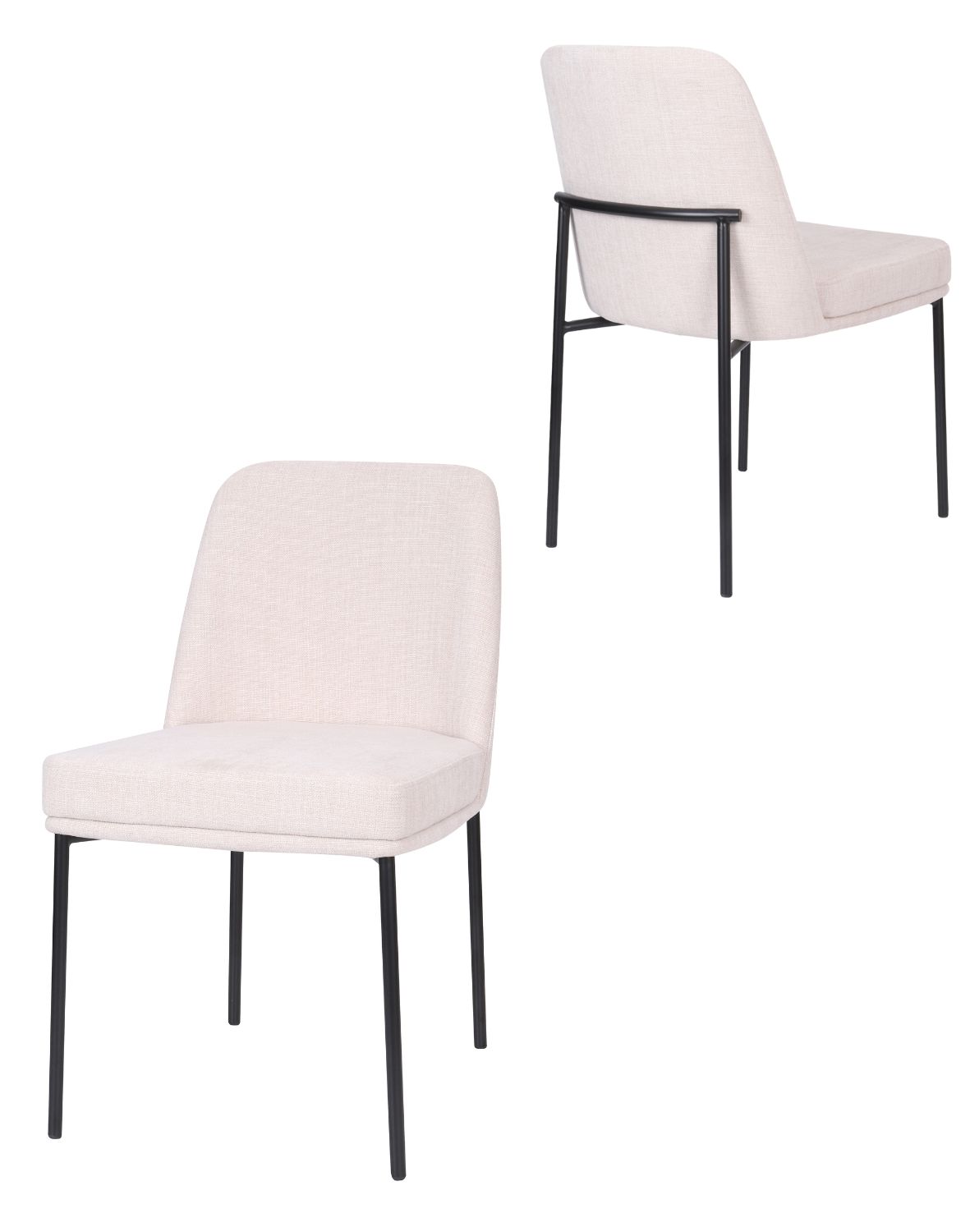 krzesło do jadalni zafiro black, beżowe (s2440)