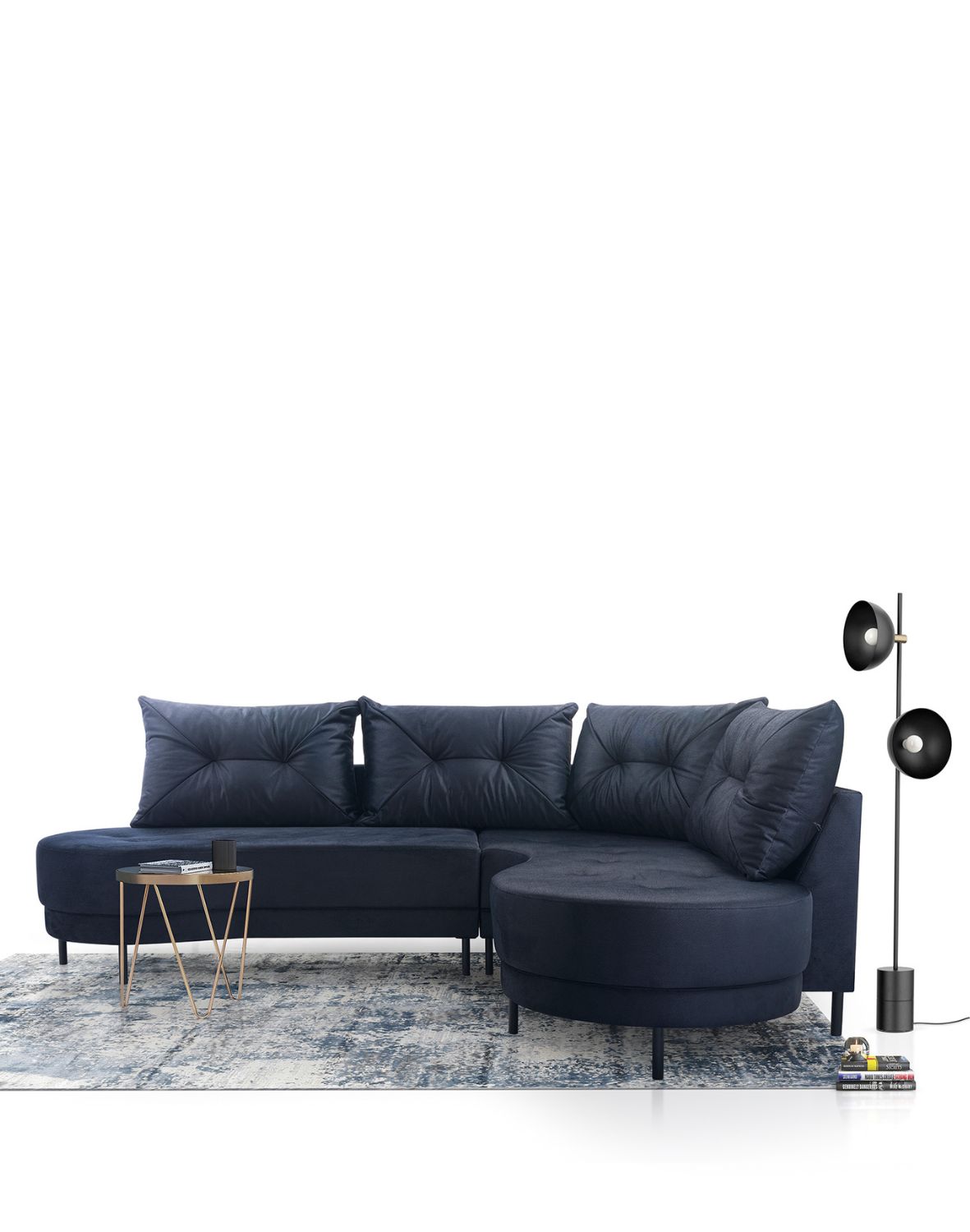 zaokrąglony narożnik abibi kinas granatowy