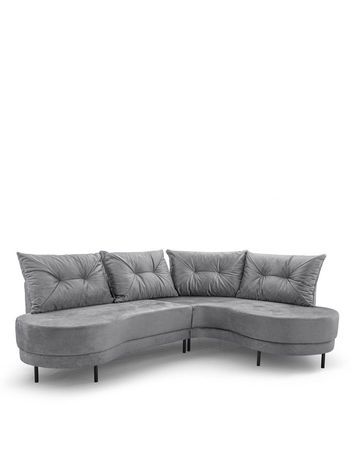 zaokrąglony narożnik abibi kinas szary