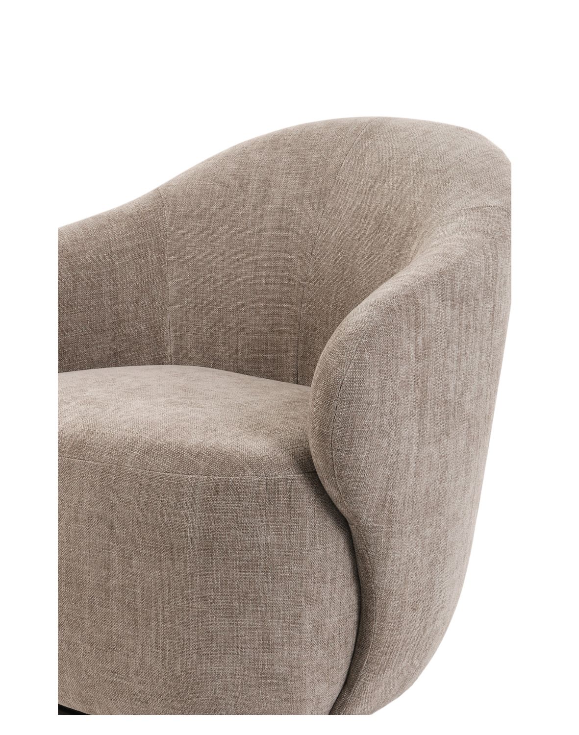 fotel obrotowy do salonu zurich, taupe, 360°
